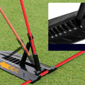 Golf alignment stick holder, swing path drill aid