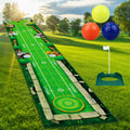 Portable golf putting mat for home and garden practice