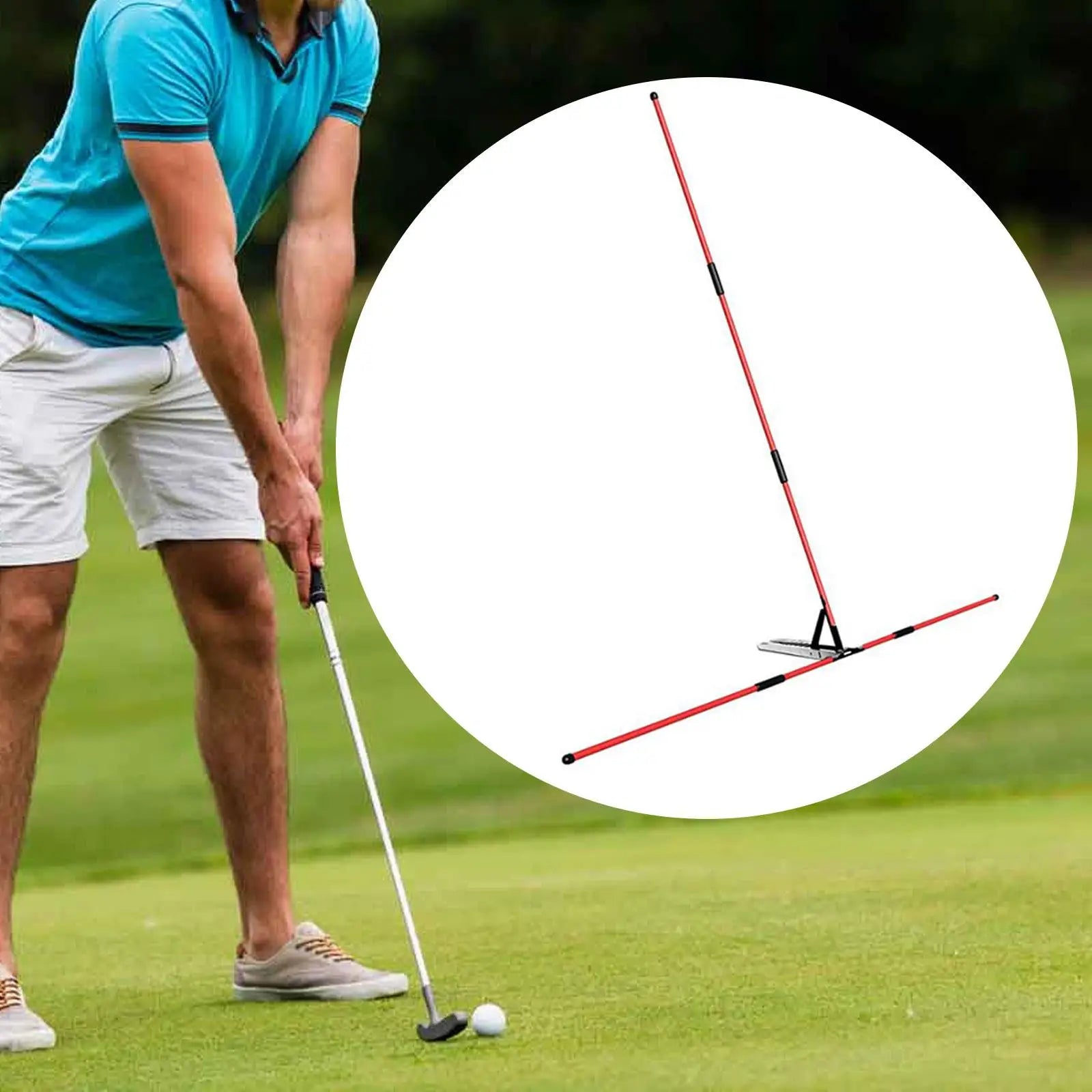 Golf Alignment Stick Holder for Swing Path Drills