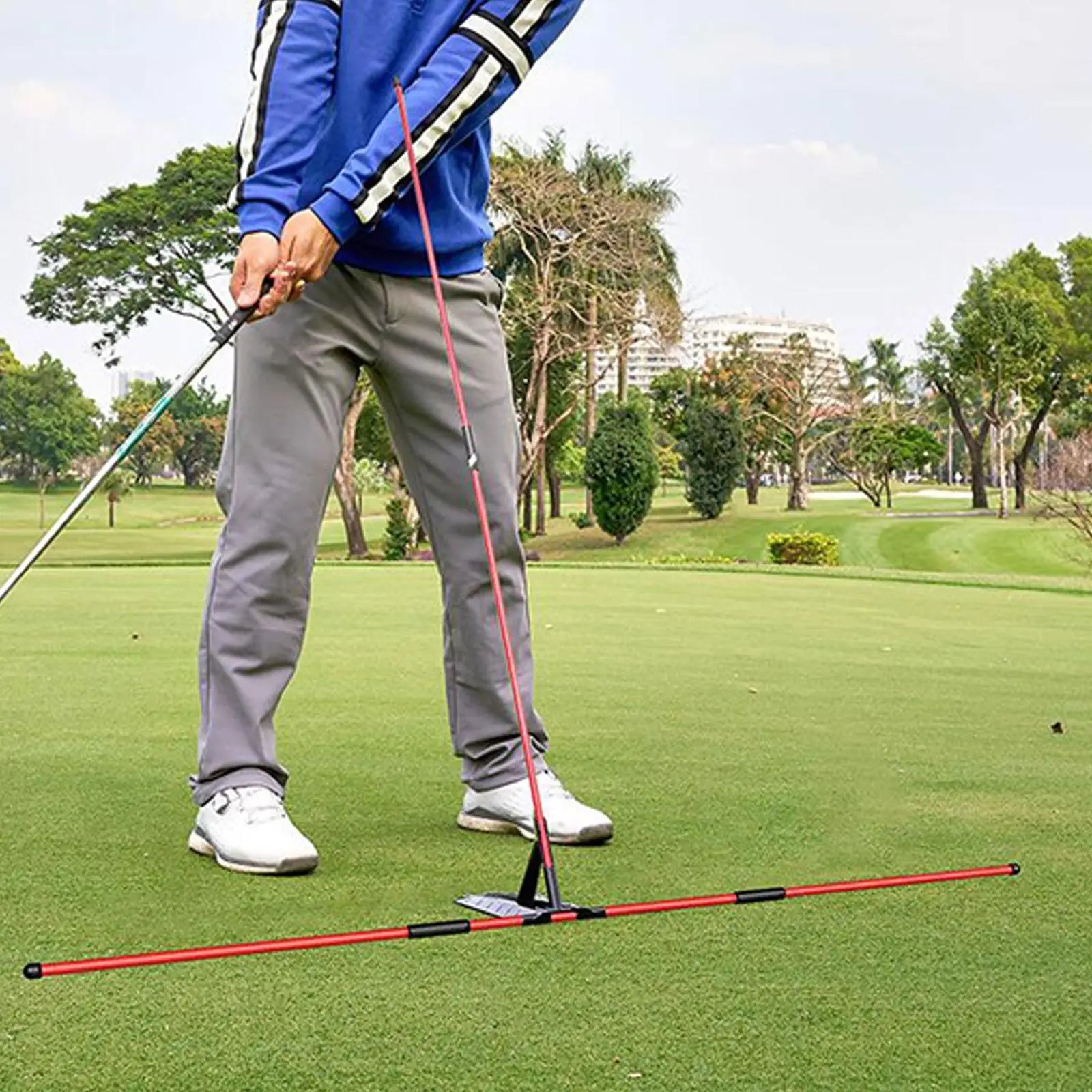 Golf Alignment Stick Holder for Swing Path Drills
