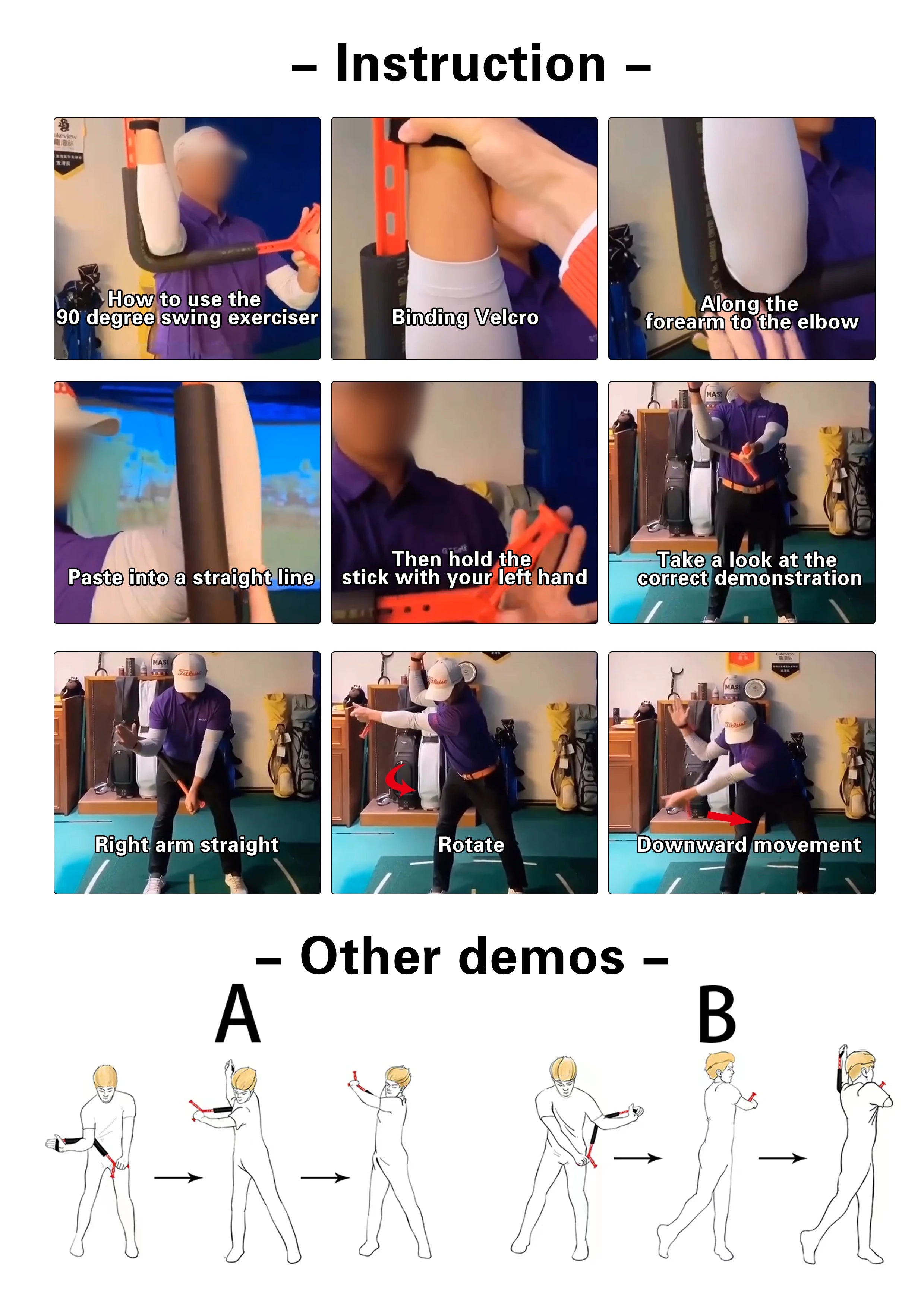 Golf Swing Trainer for Posture & Plane