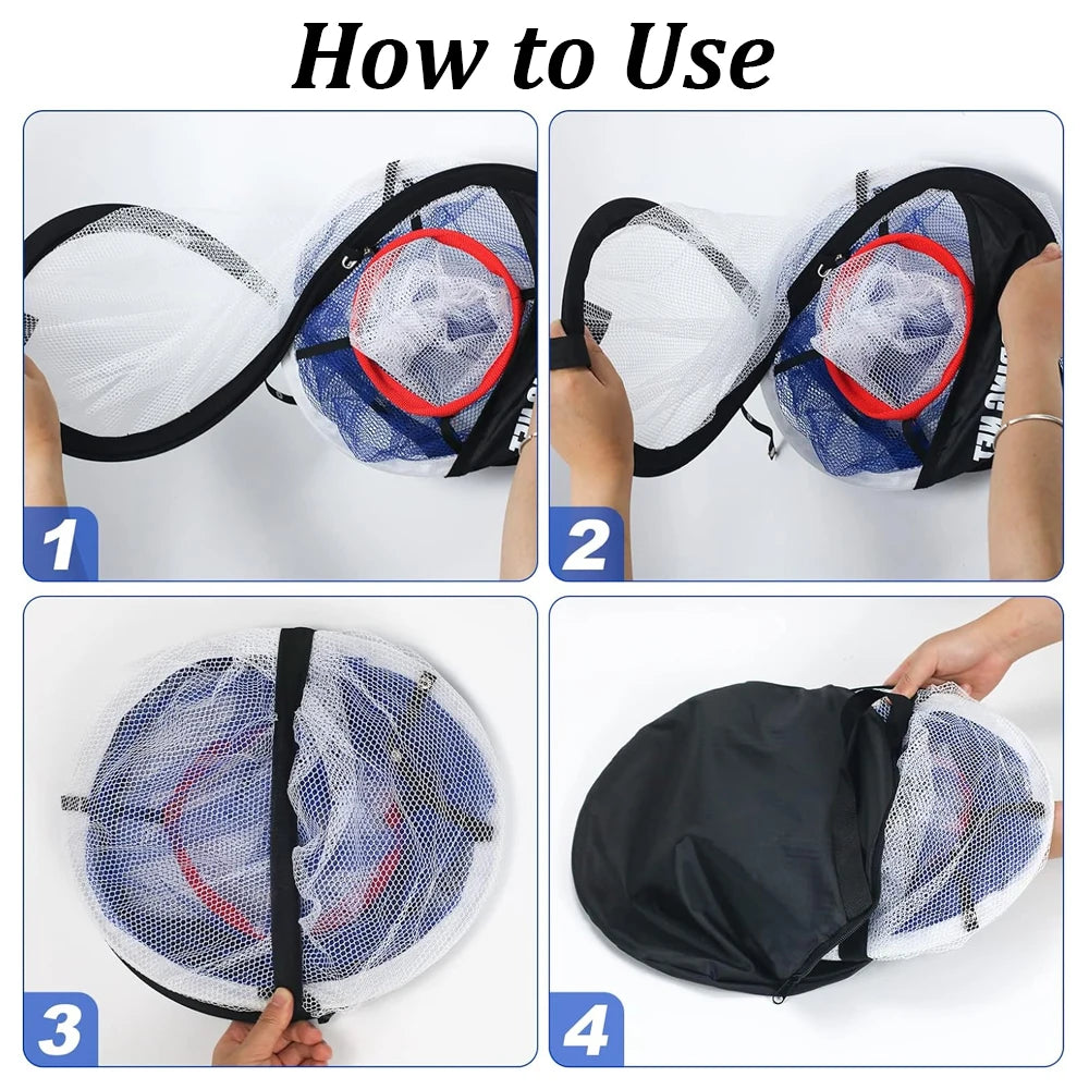 Pop-Up Golf Chipping Net with Hitting Mat