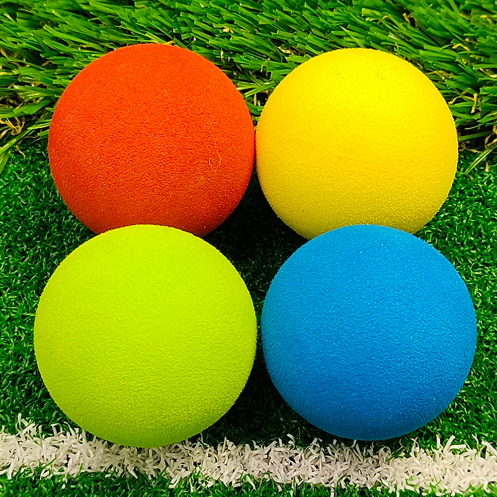 Soft foam golf balls in four colours for practice