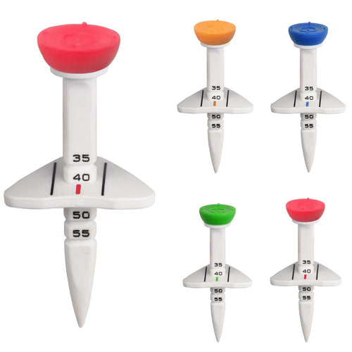 Adjustable-height rubber golf tees, four pack