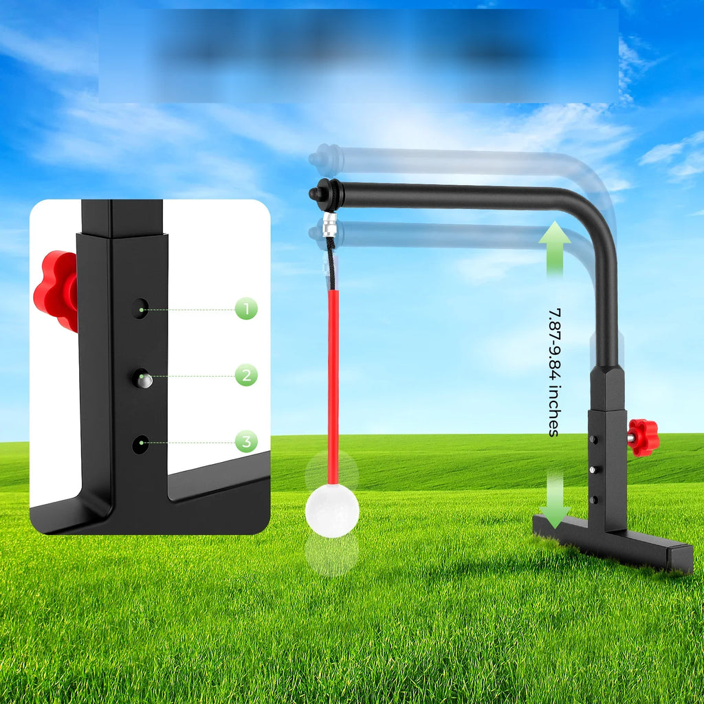 Golf Swing Plane Trainer with Practice Ball