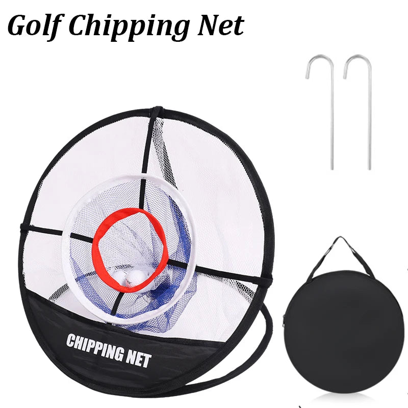 Pop-Up Golf Chipping Net with Hitting Mat