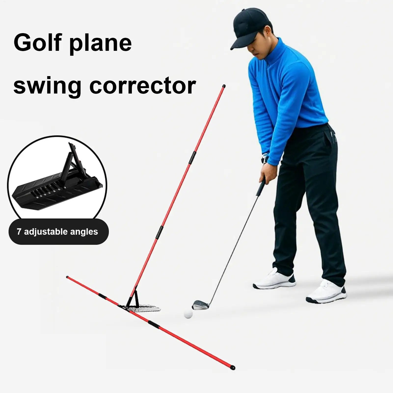 Adjustable 7-angle golf swing corrector training aid