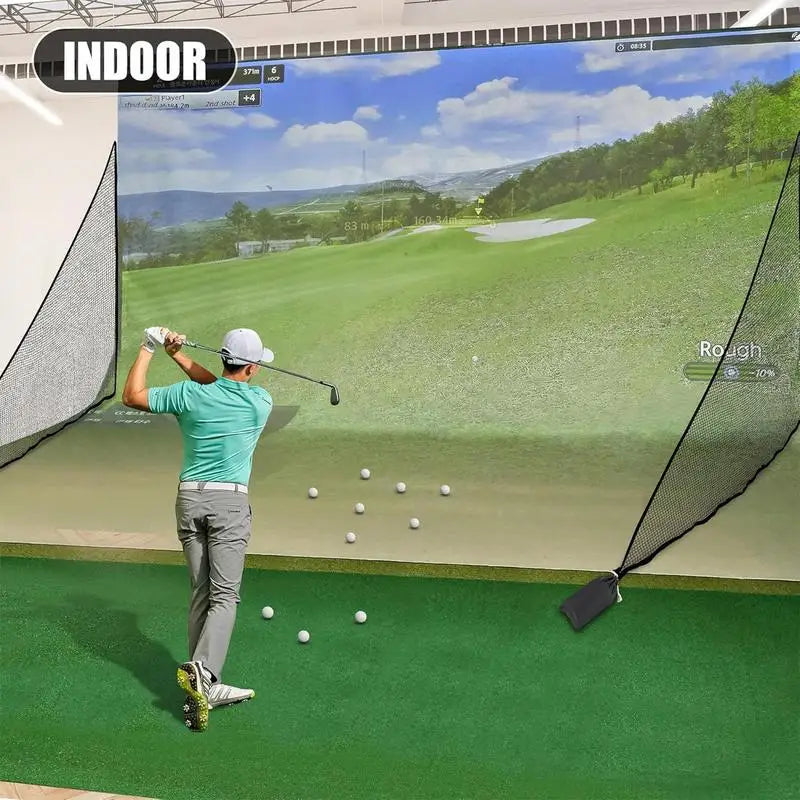 Indoor Golf Hitting Net with Side Extensions