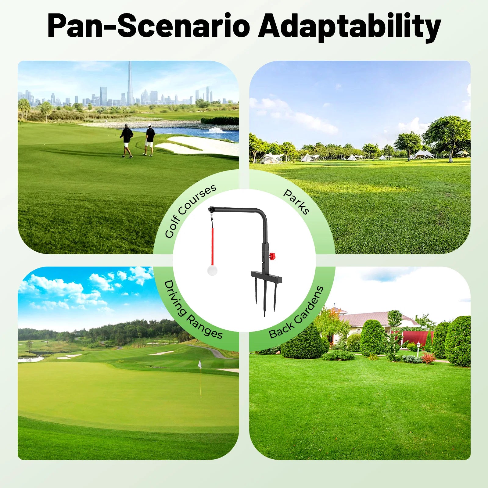 Golf Swing Plane Trainer with Practice Ball