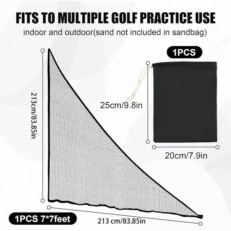 Indoor Golf Hitting Net with Side Extensions