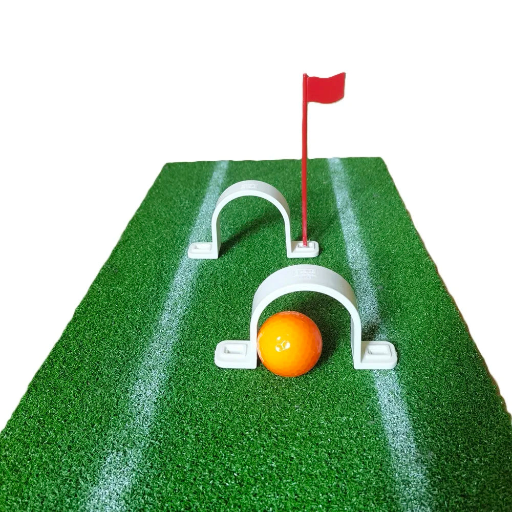 Golf putting gates, start-line training aid