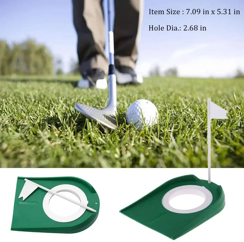 Indoor Golf Putting Trainer with Adjustable Hole & Flag