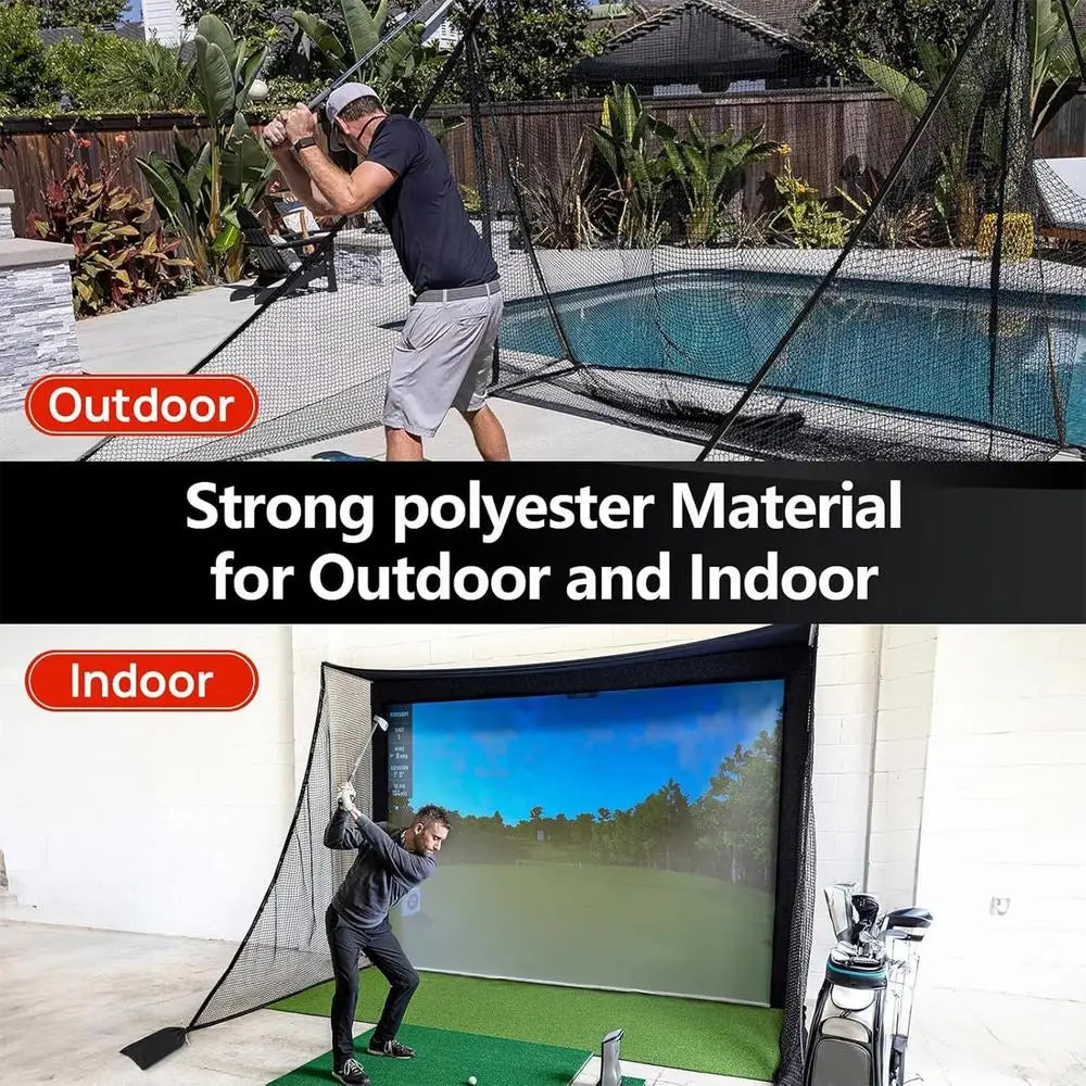 Indoor Golf Hitting Net with Side Extensions